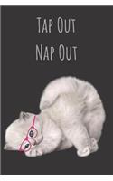 Tap Out Nap Out: Cursive Writing French Ruled Notebook Diary