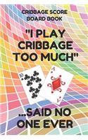Cribbage Score Board Book