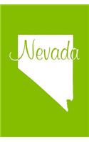 Nevada - Lime Green Lined Notebook with Margins: 101 Pages, Medium Ruled, 6 x 9 Journal, Soft Cover