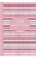 2018 Weekly Planner: 12 Month Weekly Planner / Notebook / Diary / Journal / 2018 Calendar / Organizer - 1-Page-a-Week- Extra dots and blank pages for journaling, plannin