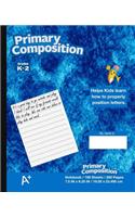 Primary Composition Notebook: Marble Blue
