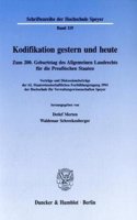 Kodifikation Gestern Und Heute