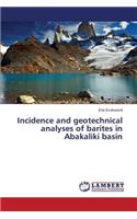 Incidence and geotechnical analyses of barites in Abakaliki basin