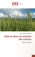 Mise en place et entretien des cultures