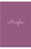 Marylin: notebook with the name on the cover, elegant, discreet, official notebook for notes, dot grid notebook,