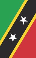 Saint Kitts and Nevis Flag Notebook - Kittian and Nevisian Flag Book - Saint Kitts and Nevis Travel Journal: Medium College-Ruled Journey Diary, 110 page, Lined, 6x9 (15.2 x 22.9 cm)