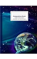 Composition Book Planets, Stars and Space Wide Ruled