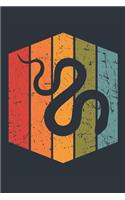 Retro Snake Notebook - Gift for Snake Lovers - Vintage Snake Journal - Snake Diary for Boys and Girls