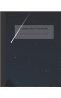 Composition Notebook: for girls and boys outer space design Teens Kids School Writing Notes Journal 100 Pages wide ruled white paper (7.5 x 9.25)