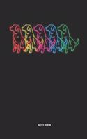 Labrador Notebook: Blank Lined Neon Labrador Retriever Journal - Great Accessories & 80s Gift Idea for Lab Owner & Lover.