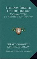 Literary Dinner Of The Library Committee