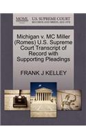 Michigan V. MC Miller (Romes) U.S. Supreme Court Transcript of Record with Supporting Pleadings