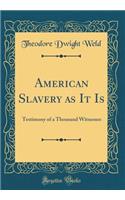 American Slavery as It Is: Testimony of a Thousand Witnesses (Classic Reprint)