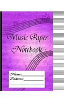 Music Paper Notebook