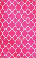 Pink Quatrefoil Pattern Painted Notebook