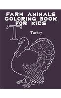 Farm Animals Coloring Book For Kids