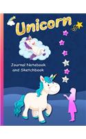 Unicorn Journal Notebook and Sketchbook