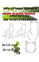 HOW TO DRAW ANIMALS simple drawing method STEP BY STEP 100 TEMPLATES INSIDE