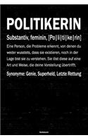 Politikerin Notizbuch