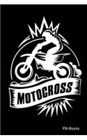 Motocross: Kariertes A5 Notizbuch oder Heft für Schüler, Studenten und Erwachsene