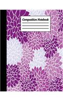 Composition Notebook: Floral Wide Ruled Notebook Lined School Journal - 100 Pages - 8.5x11 - Children Kids Girls Teens Women - Subject ... floral (Wide Ruled School Compo