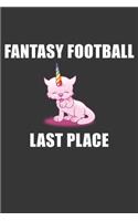 Fantasy Football Last Place Notebook: Lined Journal, 120 Pages, 6 x 9, Affordable Gift Journal Matte Finish