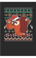 Christmas Sweater - Sloth: Graph Paper Journal (6" X 9" - 120 Pages/ 5 Squares per inch) - Ugly Christmas Gift and Holiday Planner For Women, Men, Teens And Kids