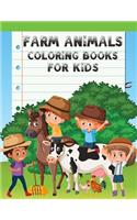 Farm animals coloring books for kids: A Farm animal Coloring Book with Fun, Easy, Adorable Animals, Farm Scenery, Relaxation and Baby Animals Coloring Pages for Kids