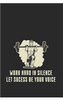 Work Hard In Silence Let Sucess Be Your Voice: Wellness Fitness 2020 Planner - Weekly & Monthly Pocket Calendar - 6x9 Softcover Organizer - For Sports, Health And Activity Fan