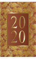 2020: Calendar, DIN-A5 paperback format, weekly planner with space for notes, holidays, year-round overview. White paper with beautiful, artistic handwrit