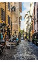 Scooters and Cafes in a Back Alley in Rome, Italy Journal: Take Notes, Write Down Memories in this 150 Page Lined Journal