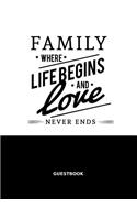 Family, Where Life Begins and Love Never Ends: Family Reunion Guestbook