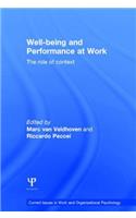 Well-being and Performance at Work