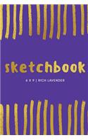 Sketchbook: Rich Lavender: Sketchbook 6 x 9, Cool Sketchbook, Sketchbook Notebook, Blank Sketchbook, Sketchbook Journal, Travel Sketchbook, Quality Sketchbook