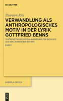 Verwandlung ALS Anthropologisches Motiv in Der Lyrik Gottfried Benns
