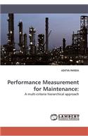 Performance Measurement for Maintenance