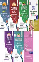 Olympiad Champs Science, Mathematics, English, Logical Reasoning, Cyber & Gk Class 4 with 28 Mock Tests