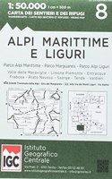 Alpi Liguri 1:50 000 Wanderkarte 8