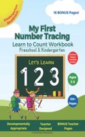 My First Number Tracing Learn to Count Workbook for Preschool & Kindergarten Ages 3-5