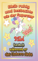 Bleib ruhig und beobachte wie Superstar Billal funkelt während sie das Einhorn färbt: Geschenkidee für Billal