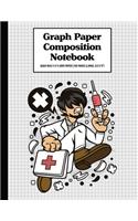Graph Paper Composition Notebook Quad Rule 5x5 Grid Paper - 150 Sheets (Large, 8.5 x 11"): Running Doctor