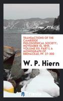 Transactions of the Camridge Philosophical Society; November 15, 1819; Volume XII. Part I; A monograph of Ebenaceae; pp. 27-300