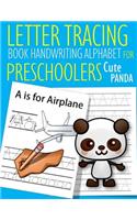 Letter Tracing Book Handwriting Alphabet for Preschoolers Cute Panda