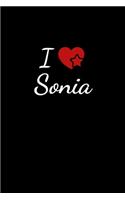 I love Sonia: Notebook / Journal / Diary - 6 x 9 inches (15,24 x 22,86 cm), 150 pages. For everyone who's in love with Sonia.