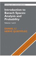 Introduction to Banach Spaces: Analysis and Probability 2 Volume Hardback Set (Series Numbers 166-167)