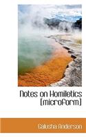 Notes on Homiletics [Microform]: (English)