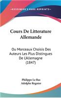 Cours de Litterature Allemande