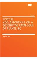 Hortus Addlestonensis, Or, a Descriptive Catalogue of Plants, &c