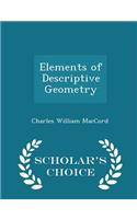 Elements of Descriptive Geometry - Scholar's Choice Edition