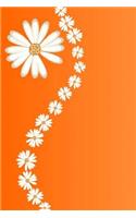 Mind Blowing Orange Flower Pattern Journal: 150 page lined journal